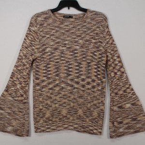 Shein Curve Sweater Women's 2XL Brown Long Sleeve  Bell Sleeves